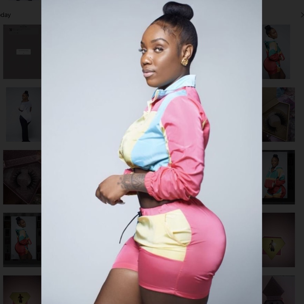 Casual crop top 2 piece